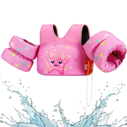 Kids Swimming Life Vest with Whistle Safety Float Jacket for Children