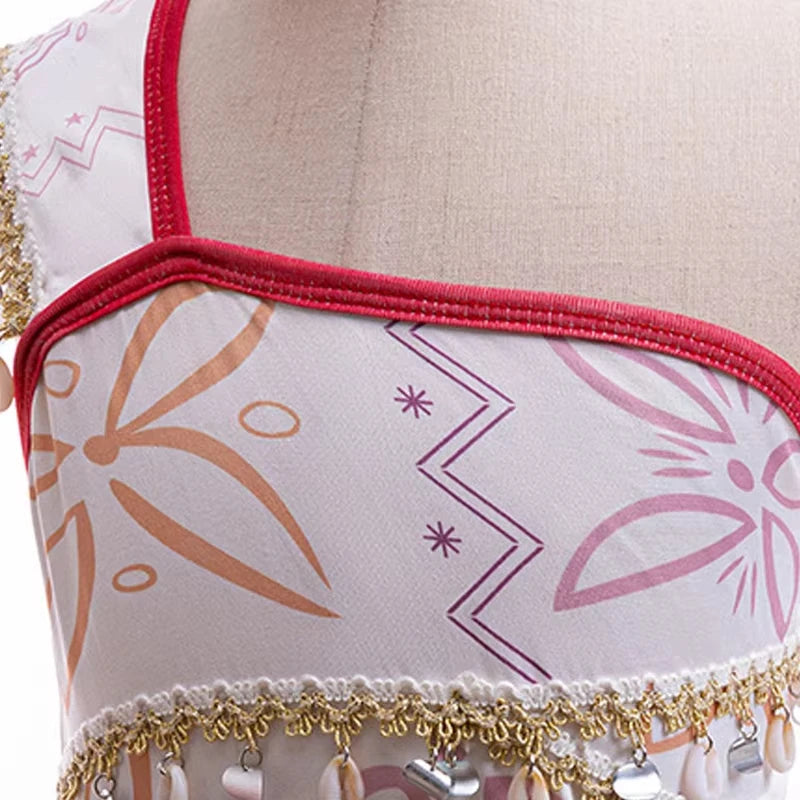 Girls Moana 2 Princess Costume Dress with Necklace