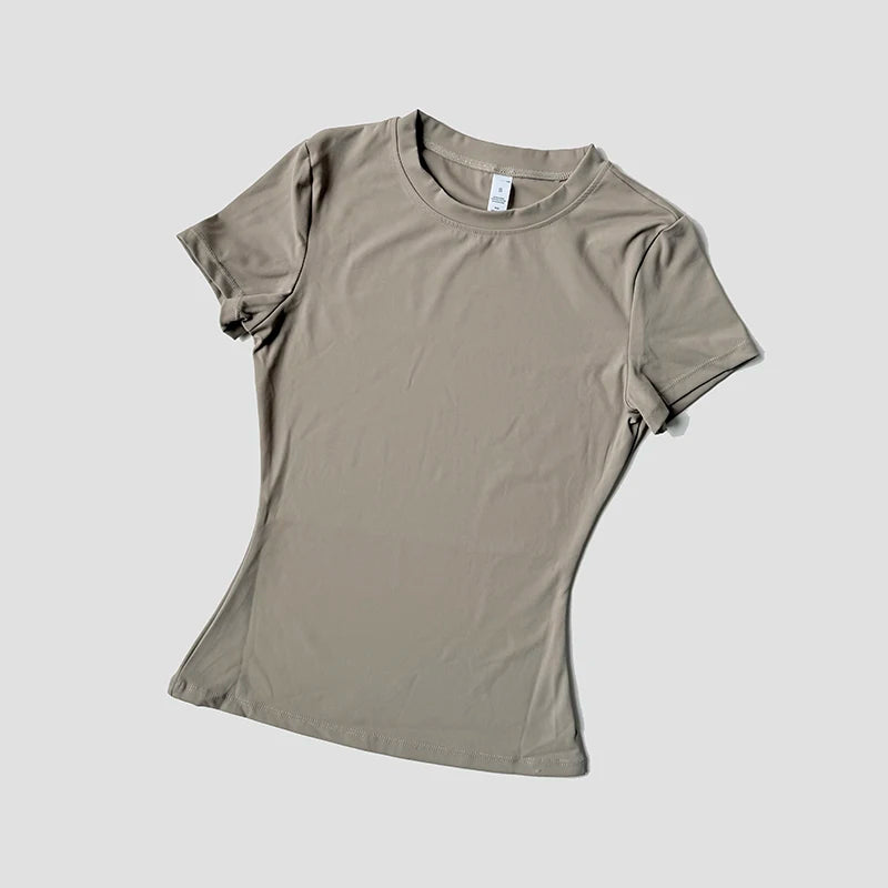 Women's Seamless Short Sleeve Yoga Fitness Top