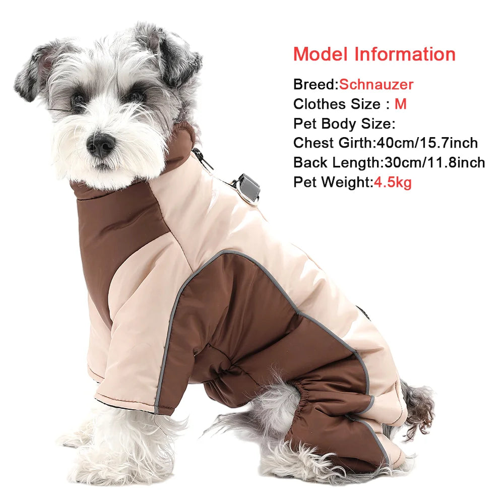 Reflective Camouflage Dog Jumpsuit with D-Ring for Small & Medium Dogs