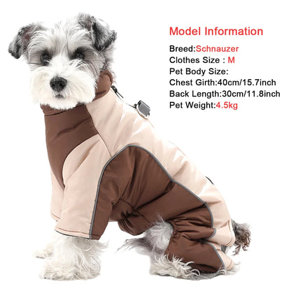 Reflective Camouflage Dog Jumpsuit with D-Ring for Small & Medium Dogs