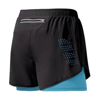 Men's Quick Dry Double Layer Running Shorts