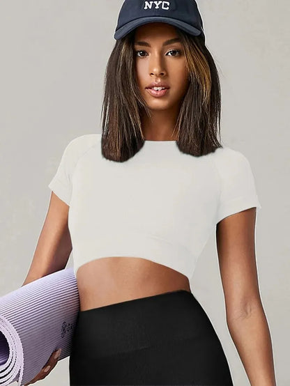 Women's Seamless Short Sleeve Yoga Fitness Top