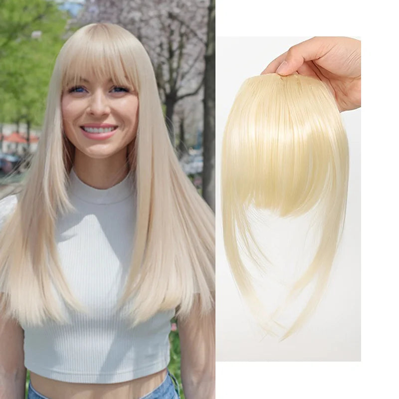 Women's Natural Wispy Clip In Bangs with Sideburns