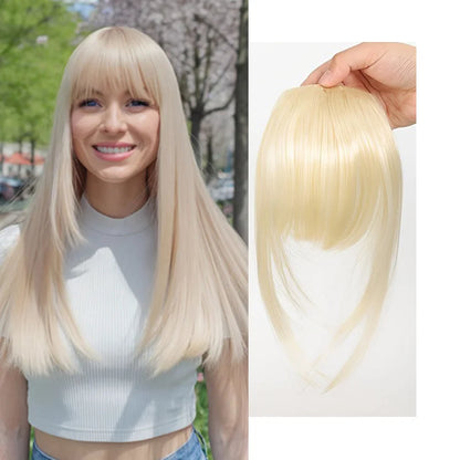 Women's Natural Wispy Clip In Bangs with Sideburns