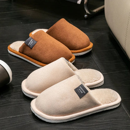 Warm Winter Couple Slippers for Men & Women Non Slip Home Shoes