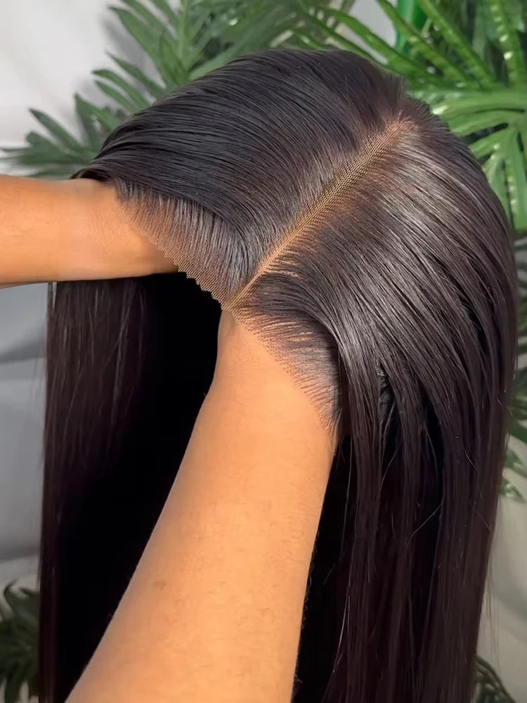 Women's 36 to 40 Inch Brazilian Bone Straight HD Lace Front Human Hair Wig