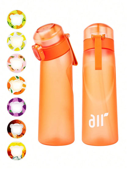 Leak Proof Sports Water Bottle with Straw and Flavor Pod