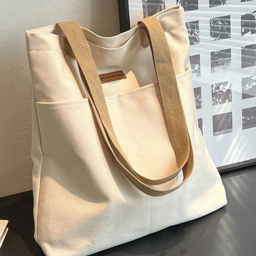 Women’s Large Capacity Canvas Tote Bag Commuter Handbag