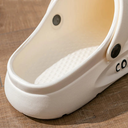 Unisex Hollow Closed Toe EVA Slippers Non Slip Summer Shoes