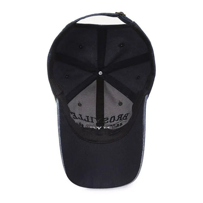 Men's Washed Embroidered Curved Brim Baseball Cap