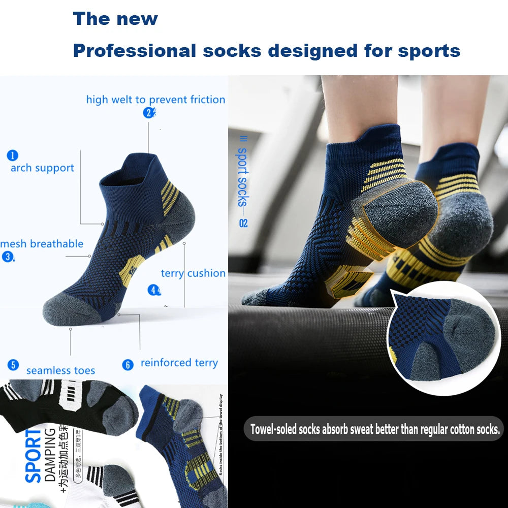 3 Pairs Quick Dry Non Slip Sports Socks