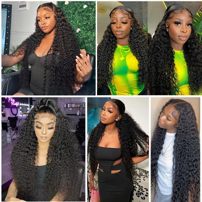 32 Inch Water Wave 13x4 HD Lace Front Human Hair Wig 200% Density
