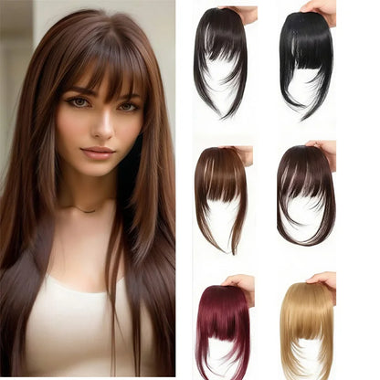 Women's Natural Wispy Clip In Bangs with Sideburns