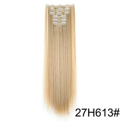 WIGSIN Women's 6 Piece Long Straight Clip In Hair Extensions