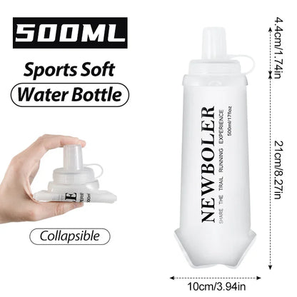 NEWBOLER TPU Collapsible Soft Flask Sports Water Bottle