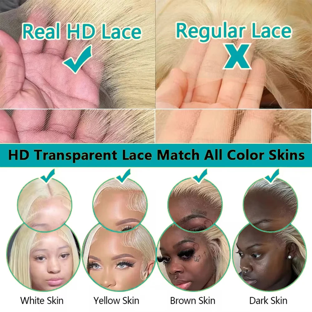 613 Blonde Body Wave 13x6 Lace Front Human Hair Wig
