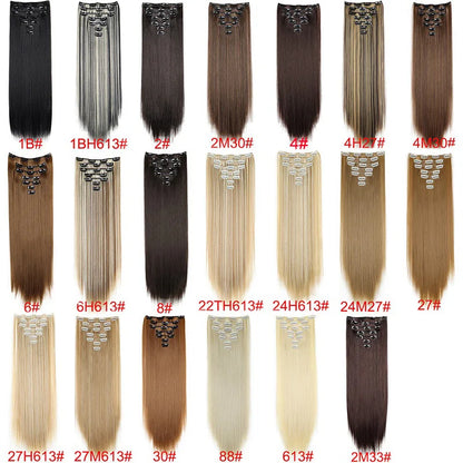 WIGSIN 24 Inch 7 Piece Straight Clip In Hair Extensions