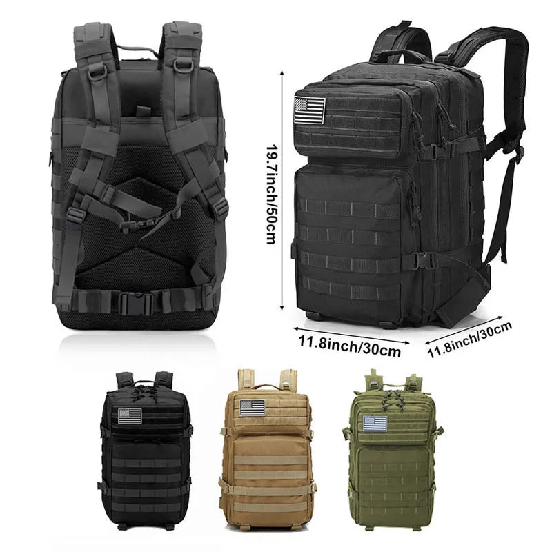 50L Waterproof Tactical Travel Backpack