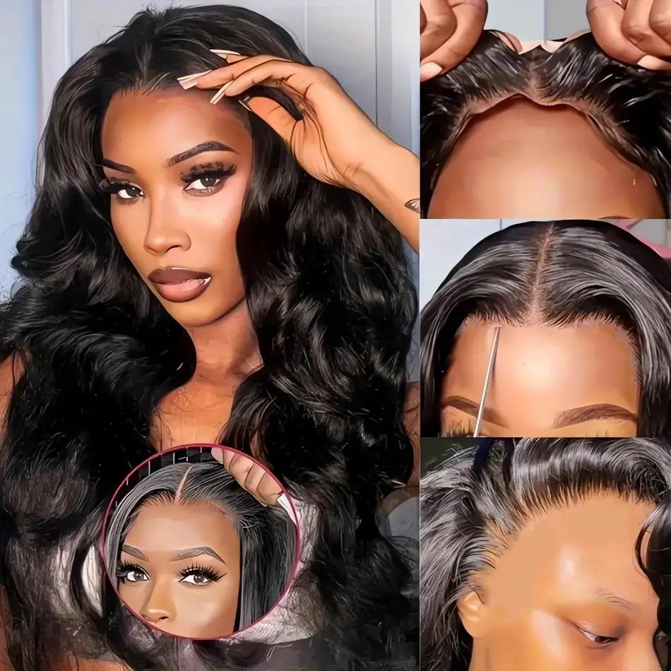 Women's Body Wave Glueless Brazilian Human Hair Closure Wig