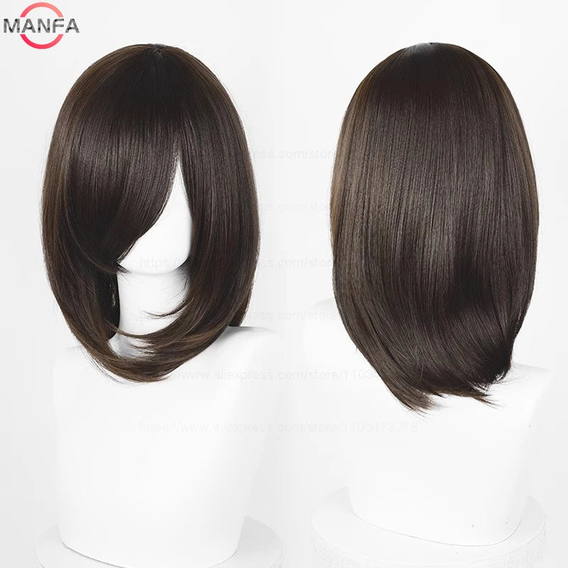 40cm Heat Resistant Anime Cosplay Wig with Bangs