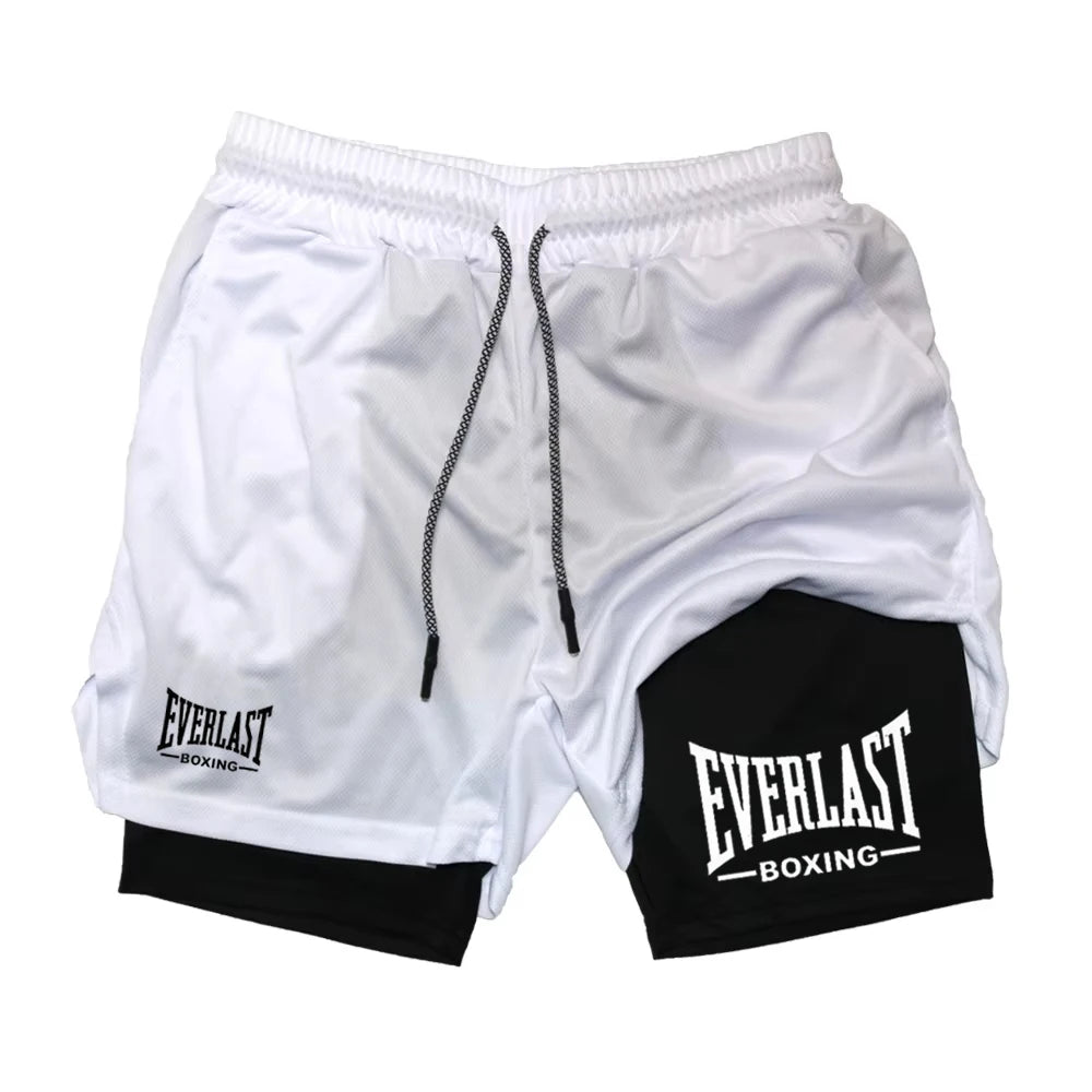 Men's Quick Dry Double Layer Compression Gym Shorts RL0365