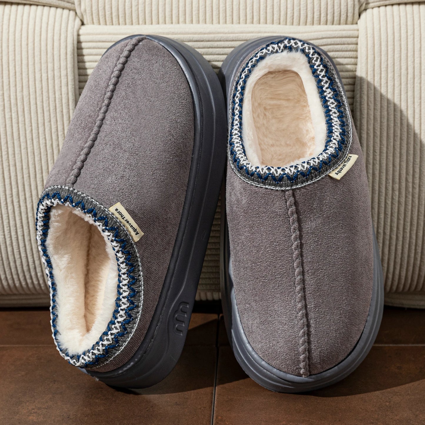 Unisex Warm Fuzzy Plush Slipper Boots