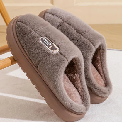Big Size 50–51 Warm Winter Slippers for Men & Women Non Slip Home Shoes