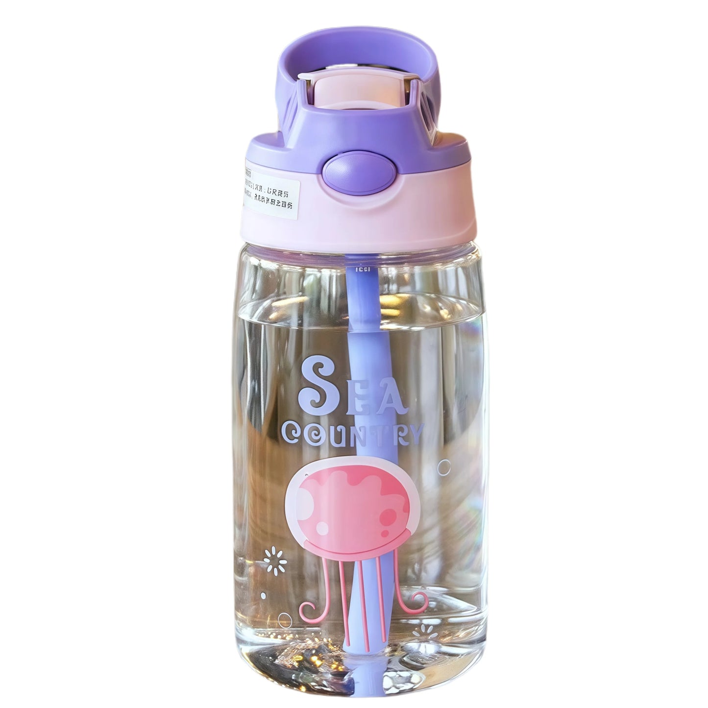 480ml Leak Proof Cartoon Kids Water Bottle with Straw