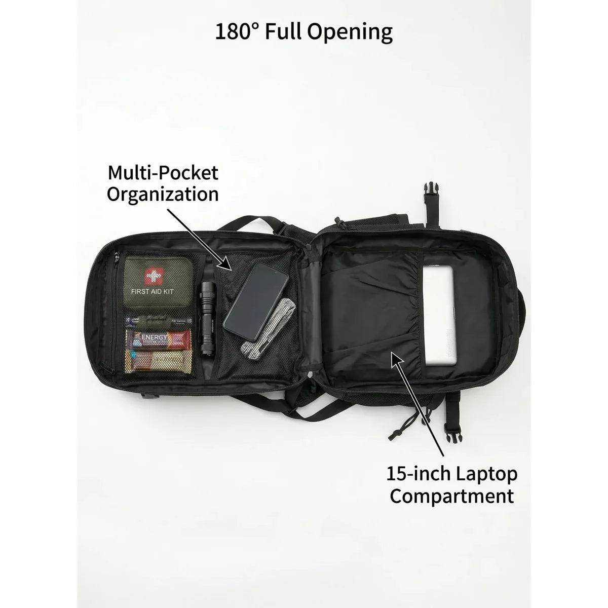 26L MOLLE Tactical Hiking Backpack with Dual Bottle Holders