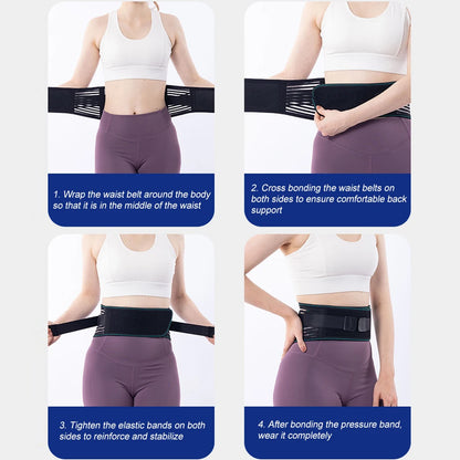Adjustable Lumbar Support Back Brace with Steel Stays