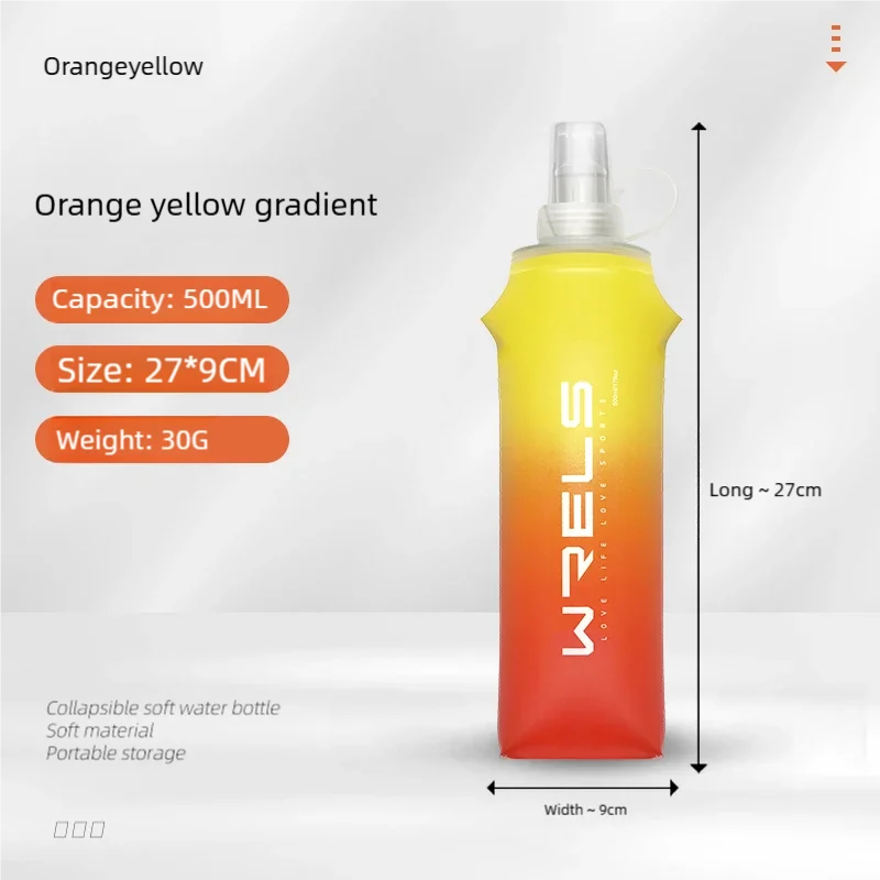TPU Collapsible Soft Flask Sports Water Bottle