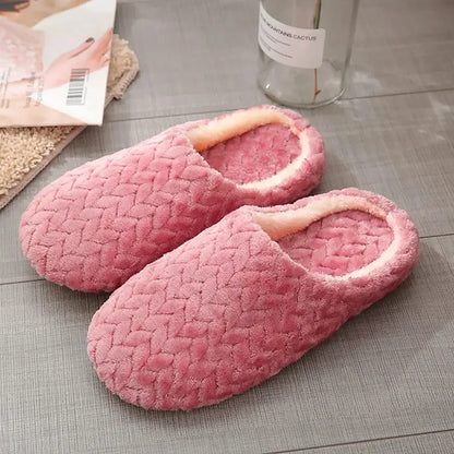 Unisex Fluffy Anti Slip Indoor Winter Slippers