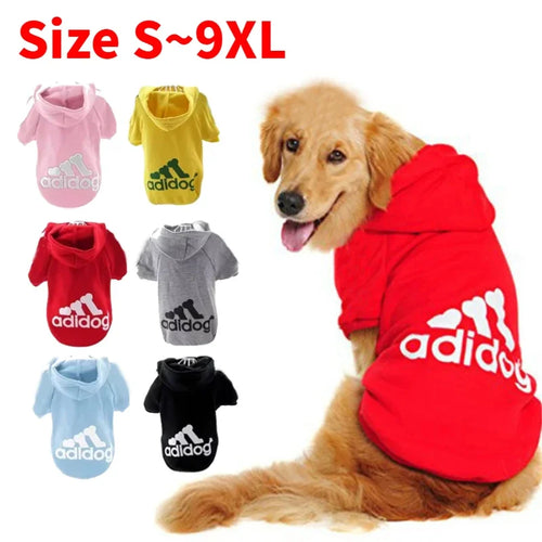 Warm Dog Hoodie Coat for Medium & Large Dogs Winter Pet Clothing