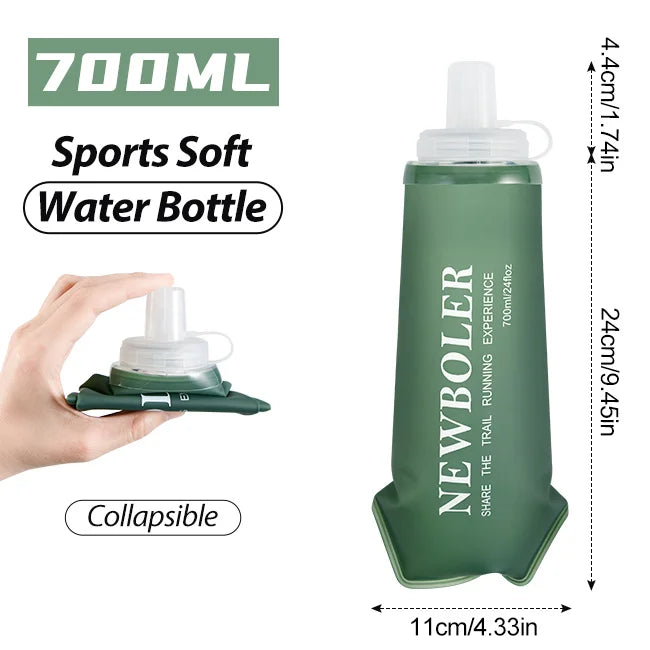 NEWBOLER TPU Collapsible Soft Flask Sports Water Bottle