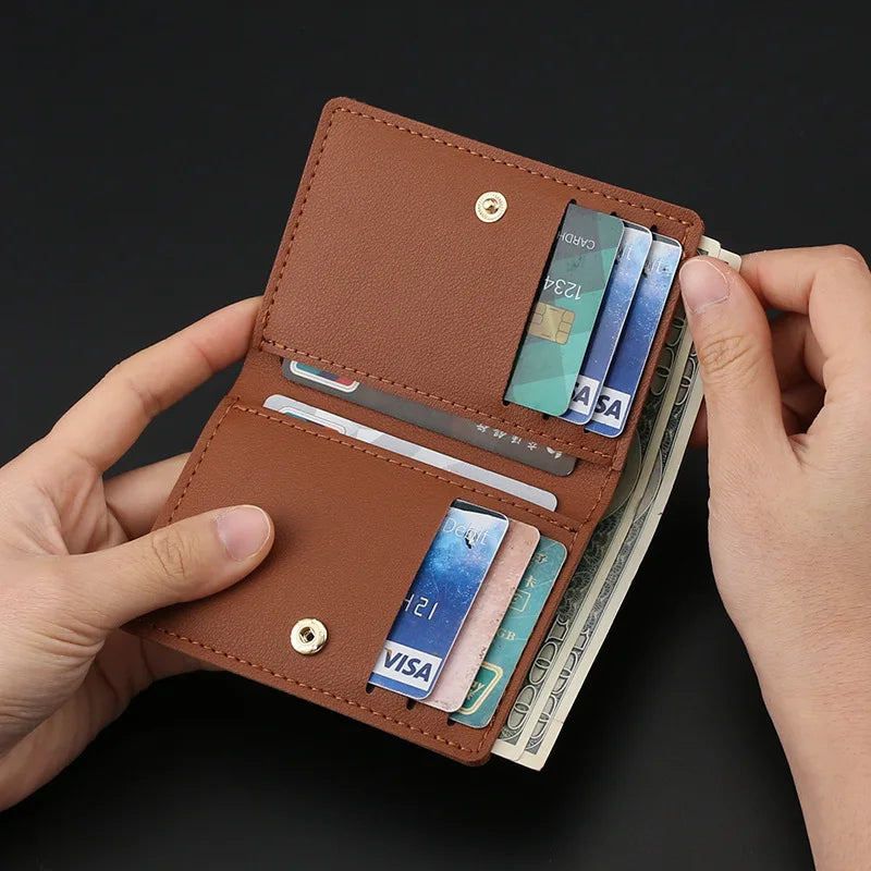 Homefish Women's Slim PU Leather Card and Coin Wallet