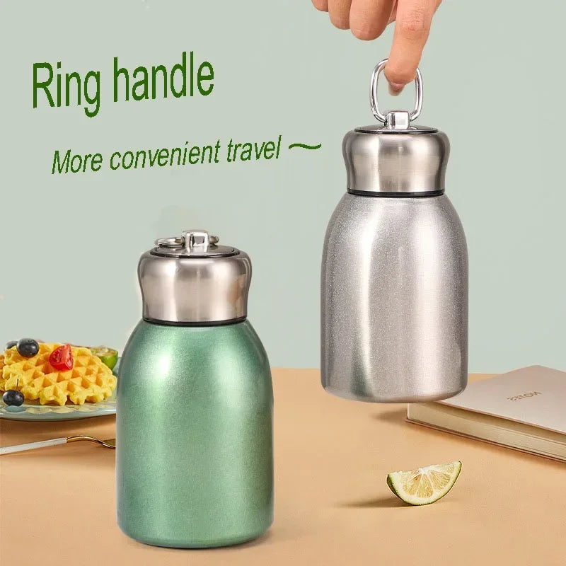 Mini 304 Stainless Steel Insulated Thermos Cup with Carry Ring