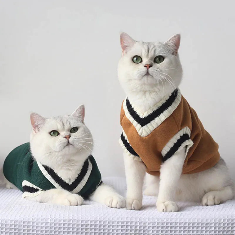 Warm Pullover Sweater for Small Dogs & Cats Winter Pet Clothes