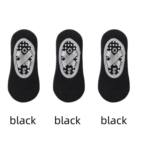 1 or 3 Pairs Women's Anti Slip Yoga Pilates Socks