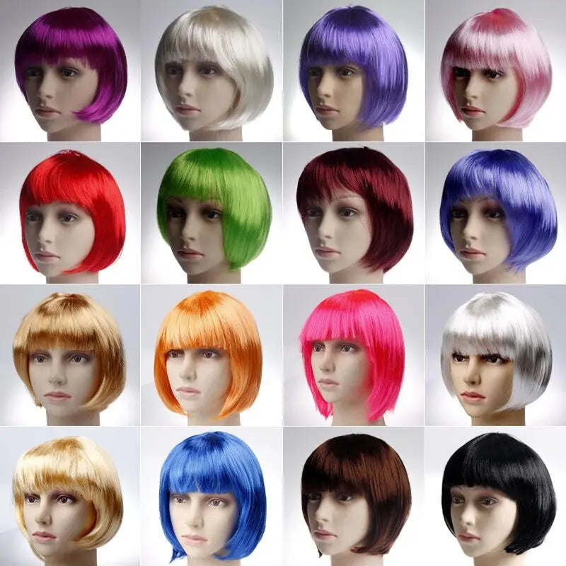 Short Bob Synthetic Cosplay Wig for Women