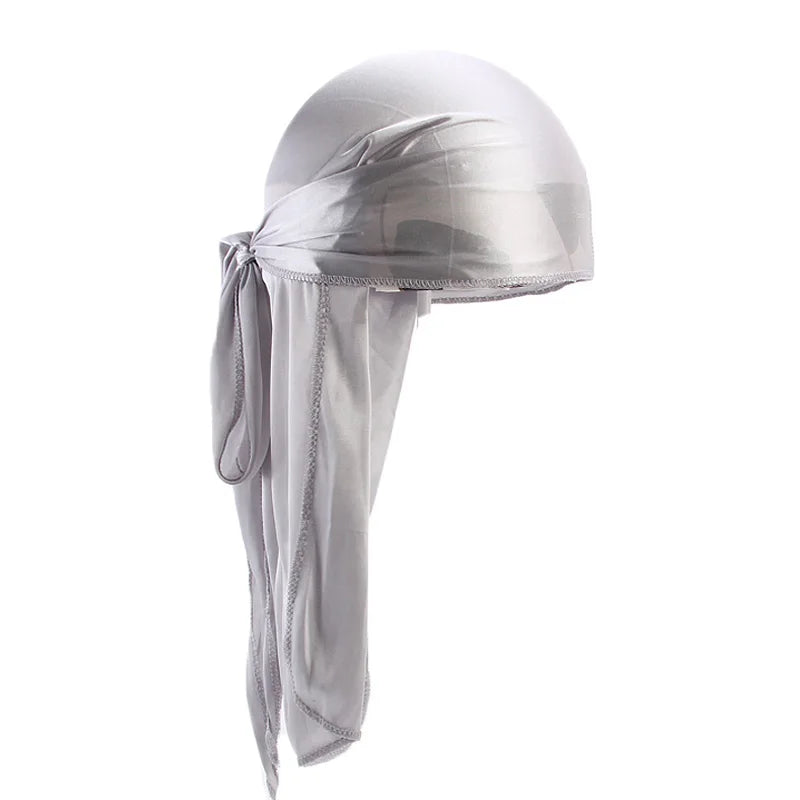 Unisex Silky Long Tail Durag Headwrap