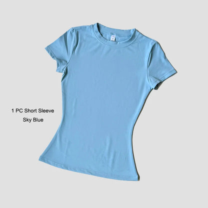 Women's Seamless Short Sleeve Yoga Fitness Top