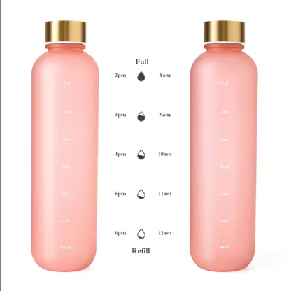 1000ml BPA Free Motivational Sports Water Bottle with Time Marker