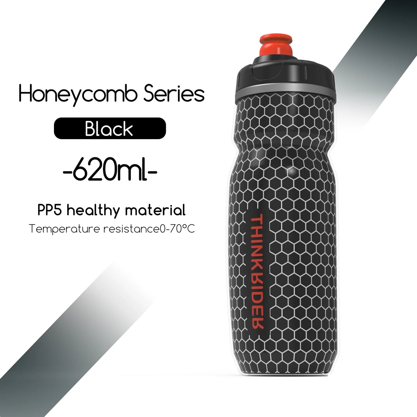 ThinkRider 620ml Insulated PP5 Cycling Water Bottle
