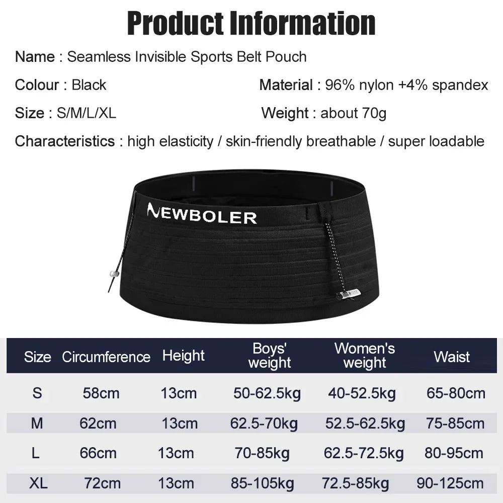 Elastic Running Waist Bag and Race Number Belt