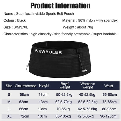 Elastic Running Waist Bag and Race Number Belt