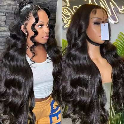 Women's 40 to 42 Inch 250% Density Body Wave HD Lace Front Human Hair Wig
