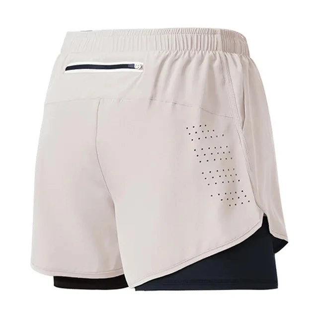 Men's Quick Dry Double Layer Running Shorts