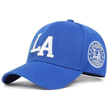 Unisex LA Embroidered Adjustable Snapback Baseball Cap