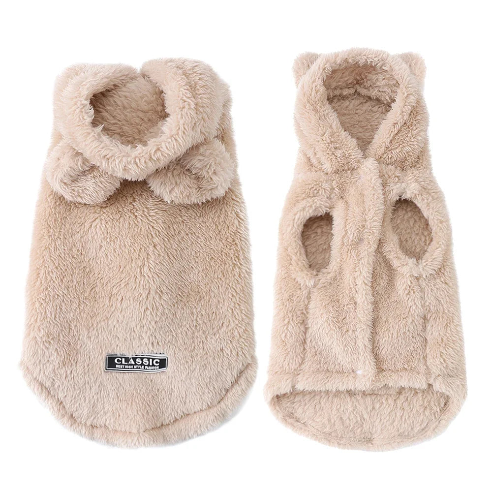 Soft Fleece Pet Hoodie Jacket for Small & Medium Dogs and Cats